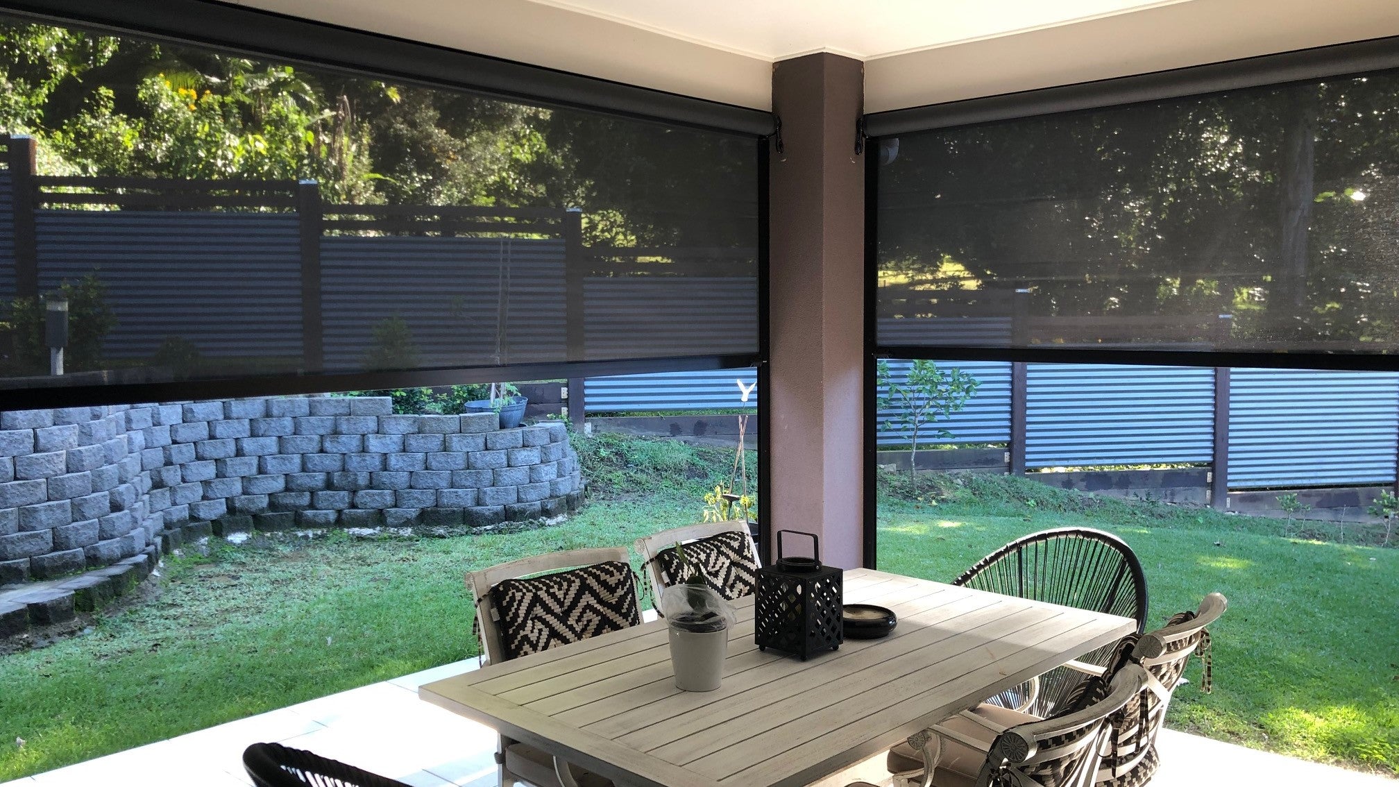 Outdoor on sale patio blinds